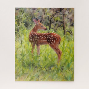 Baby-Reh-Natur-Kunst-Großes-Puzzle Puzzle