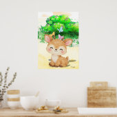 Baby Reindeer Wall art Printable poster (Küche)