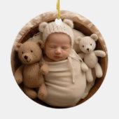 Baby ReindeerJumpsuit Baby's First Christmas Keramik Ornament (Hinten)