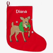 Baby-Ren-WeihnachtsKranz kundengerecht Großer Weihnachtsstrumpf (Vorderseite)