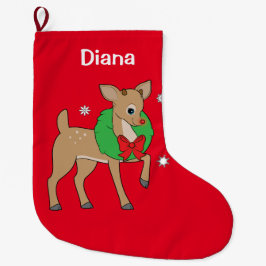 Baby-Ren-WeihnachtsKranz kundengerecht Großer Weihnachtsstrumpf