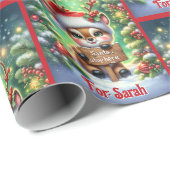 Baby Rentier Fügen Sie dem Kind Niedlichen Weihnac Geschenkpapier (Rolleneckpunkt)