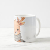 Baby-Rentier kawaii Kaffeetasse (VorderseiteRechts)