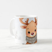 Baby-Rentier kawaii Kaffeetasse (Vorderseite Links)