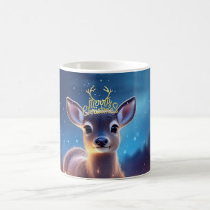 Baby Rentier mit fröhlichen Weihnachtsgrüßen Kaffeetasse