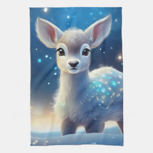 Baby Rentier Sparkling Starry Night Geschirrtuch