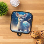 Baby Rentier Sparkling Starry Night Topflappen (Oben Unten)