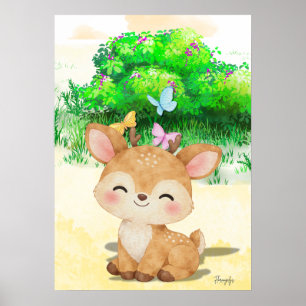 Baby-Rentier-Wandkunst Druckbares Poster