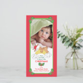 Baby Rentier Weihnachtsfotokarten Feiertagskarte (Stehend Vorderseite)