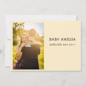 Baby Reveal | Ankündigung von Erntedank Schwangers (Rückseite)