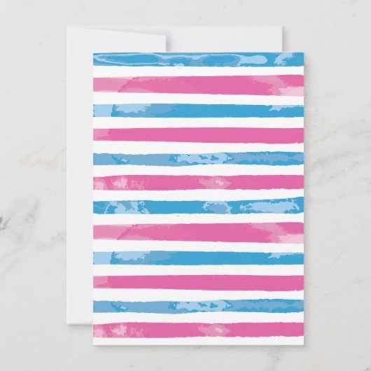 Baby Reveal Baby Dusche Einladung (Rückseite)