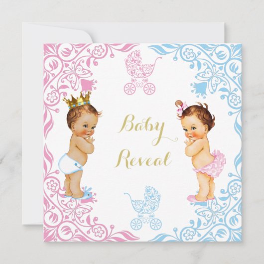 Baby Reveal Baby Shower Einladung (Vorderseite)