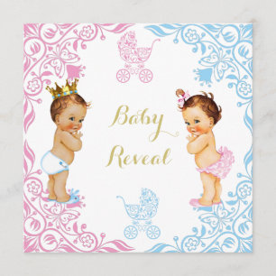 Baby Reveal Baby Shower Einladung