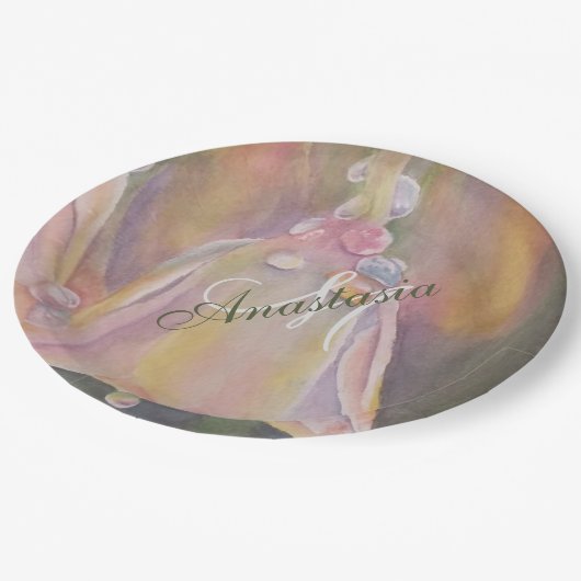 BABY REVEAL SHOWER PARTY MONOGRAM PAPPTELLER (Schrägansicht)