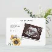 Baby Reveal Sonnenblume Eukalyptus Sonogram (Stehend Vorderseite)