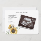 Baby Reveal Sonnenblume Eukalyptus Sonogram (Vorderseite)