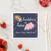 Baby Reveal Tutus oder Touchdown Blue Serviette (Beispiel)