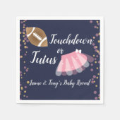 Baby Reveal Tutus oder Touchdown Blue Serviette (Vorderseite)