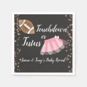 Baby Reveal Tutus oder Touchdown Serviette (Vorderseite)