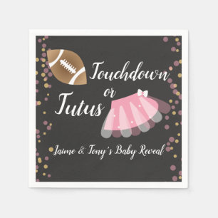 Baby Reveal Tutus oder Touchdown Serviette