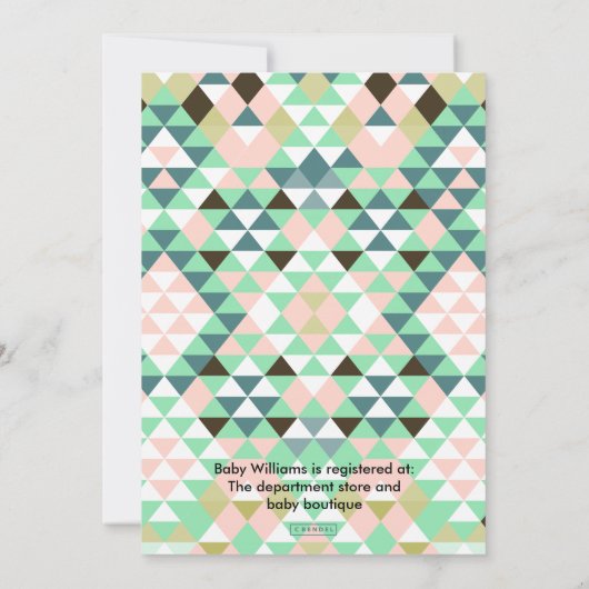 Baby-Reveal über Bows oder Pfeile bei Stammesgesch Einladung (Rückseite)