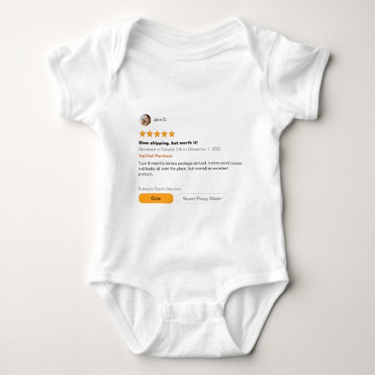 Baby Review Shirt / One-Piece ( 0-24 mos. ) (Vorderseite)