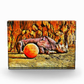 Baby Rhino Acrylic Block (Vorderseite)