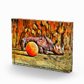 Baby Rhino Acrylic Block (Rechts)