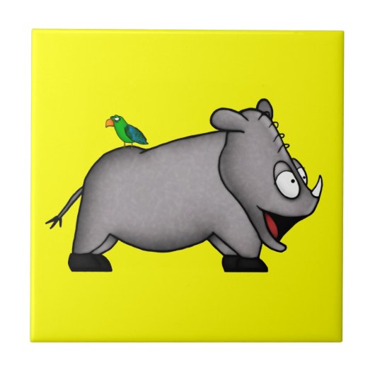 Baby Rhino Fliese (Vorderseite)