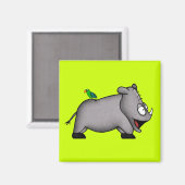 Baby Rhino Magnet (Vorderseite/Rückseite)
