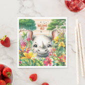 Baby Rhino Party Napkin Serviette (Beispiel)