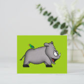 Baby Rhino Postkarte (Stehend Vorderseite)