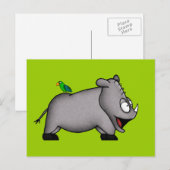 Baby Rhino Postkarte (Vorne/Hinten)