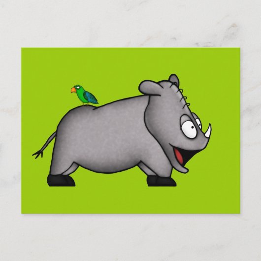 Baby Rhino Postkarte (Vorderseite)