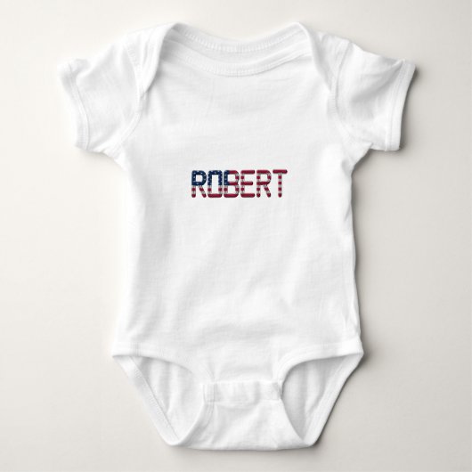 Baby Robert Patriot USA US Flagge Name Baby Strampler (Vorderseite)