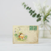 Baby Robin mit Violetten Visitenkarte (Stehend Vorderseite)