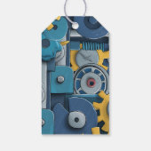 Baby Robot - Gearing für Baby - Baby Dusche Geschenkanhänger (Rückseite)