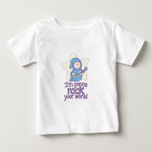 Baby Rock Star Rock Your World Baby T-shirt (Vorderseite)