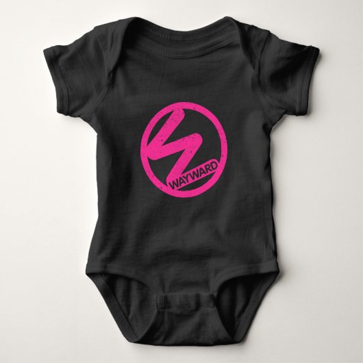 Baby Romper Pink Wayward Logo Baby Strampler (Vorderseite)