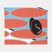 Baby RoomCUTE_BLUE_WHITE_BLACK_ RMDESIGNFLO55 Fleecedecke (Vorderseite (Horizontal))