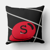 Baby RoomCUTE_RED_WHITE_BLACK_GRAY RMDESIGNFLO55 Kissen (Rückseite)