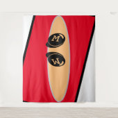 Baby RoomCUTE_RED_WHITE_BLACK_ RMDESIGNFLO55 Wandteppich (Vorderseite)