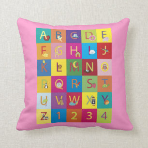 Baby-rosa Alphabet-Kissen Kissen
