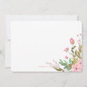 Baby-Rosa-BlumenFoto-Geburts-Mitteilung Einladung (Rückseite)