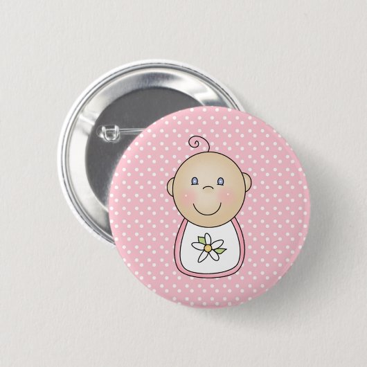 Baby-Rosa Button (Vorne & Hinten)