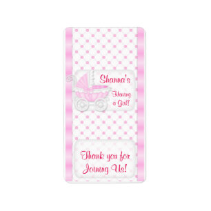 Baby-rosa Dusche Hersheys Adressaufkleber