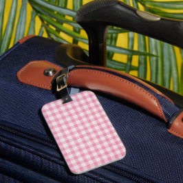 Baby Rosa Gingham Gepäckanhänger