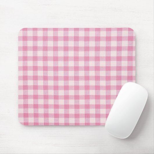 Baby Rosa Gingham Mousepad (Mit Mouse)