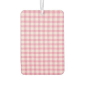 Baby-Rosa-Gingham-Muster Autolufterfrischer (Rückseite)