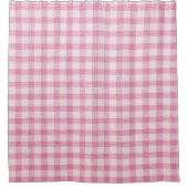 Baby Rosa Gingham-Muster Duschvorhang (Vorderseite)